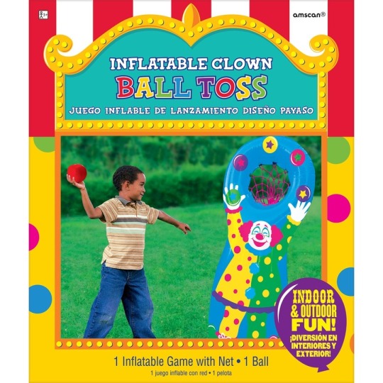 Inflatable Clown Ball Toss Game
