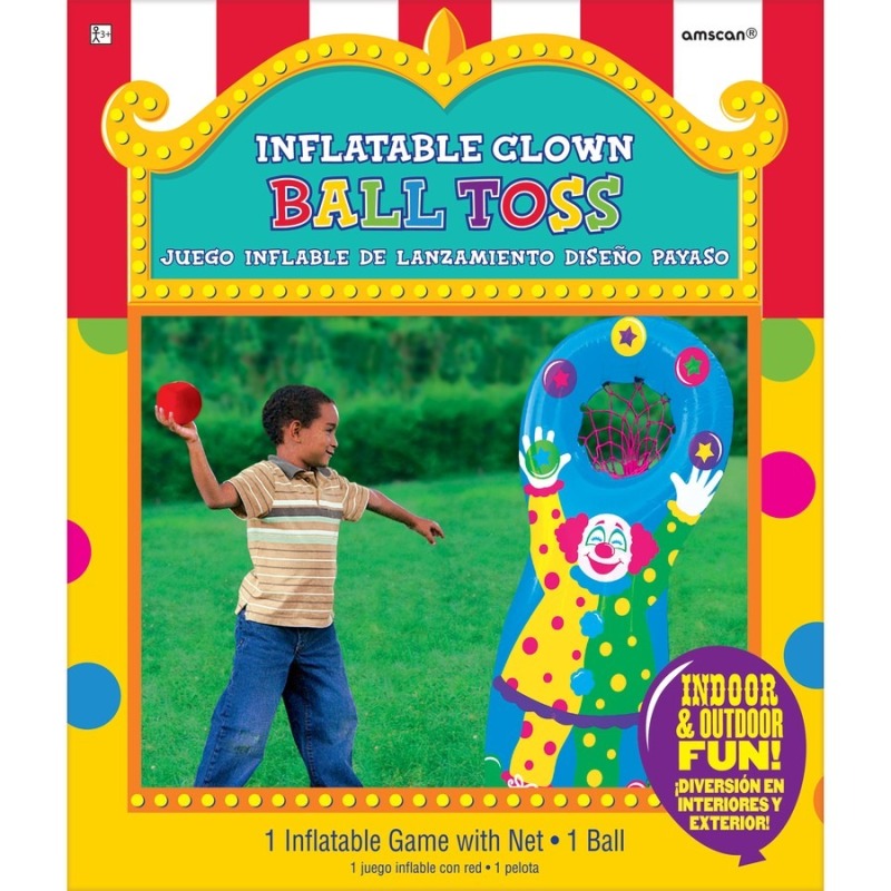 Inflatable Clown Ball Toss Game