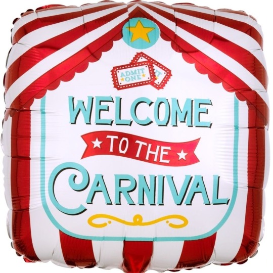 45cm Welcome To The Carnival Foil Balloon