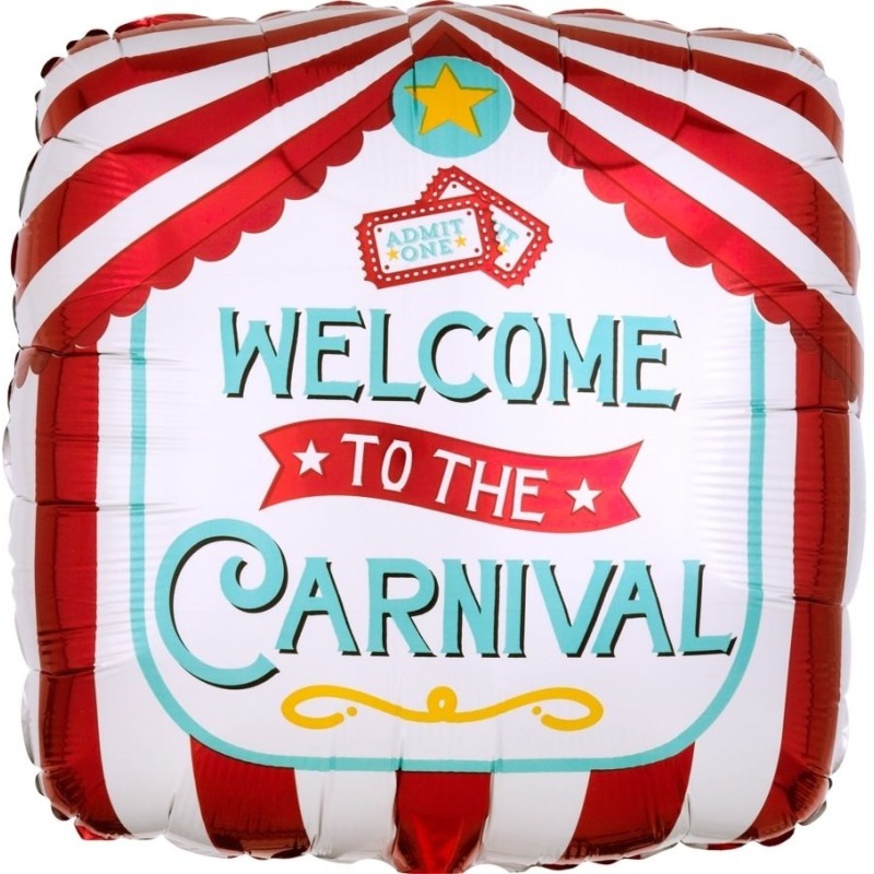 45cm Welcome To The Carnival Foil Balloon