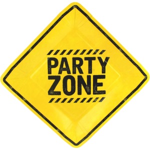 Construction Large Paper Plates (Pack of 8)