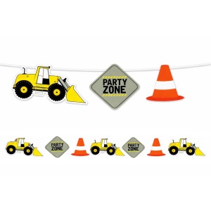 Construction Party Garland Banner 2.8m