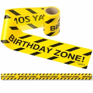 Construction Birthday Zone Party Tape 13m