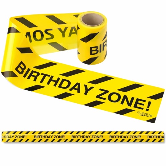 Construction Birthday Zone Party Tape 13m