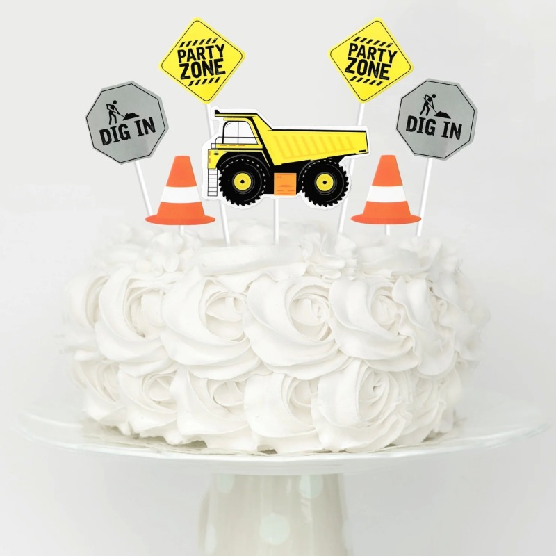 Construction Cake Topper Kit (Set of 7)