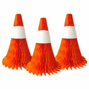 Construction Honeycomb Centrepieces (Pack of 3) | Construction Party Supplies