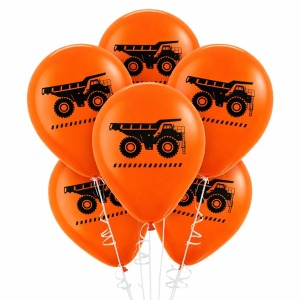 Dump Truck Construction Latex Balloons (Pack of 6)
