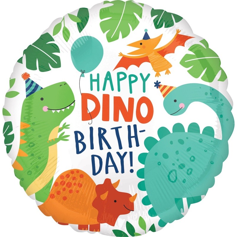 45cm Dino-Mite Birthday Foil Balloon