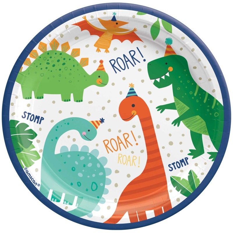 Dino-Mite Small Paper Plates (Pack of 8)