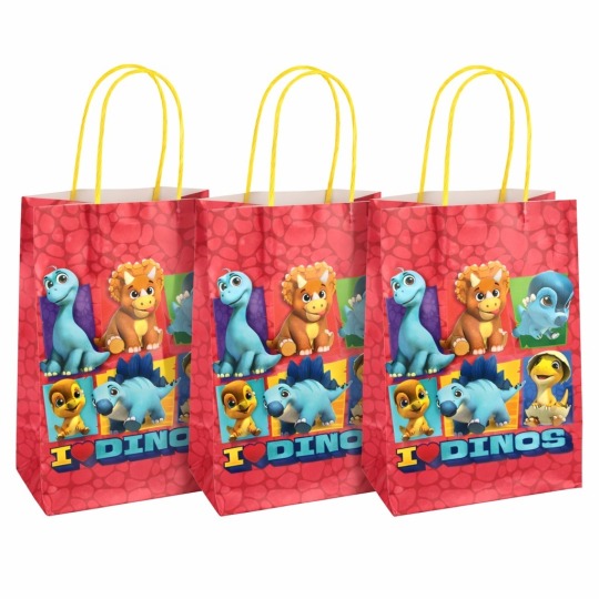 Dino Ranch Paper Favour Bags (Pack of 8)
