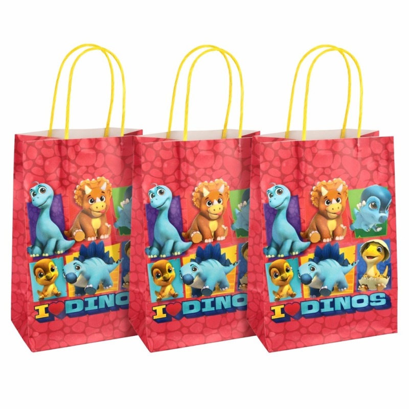 Dino Ranch Paper Favour Bags (Pack of 8)