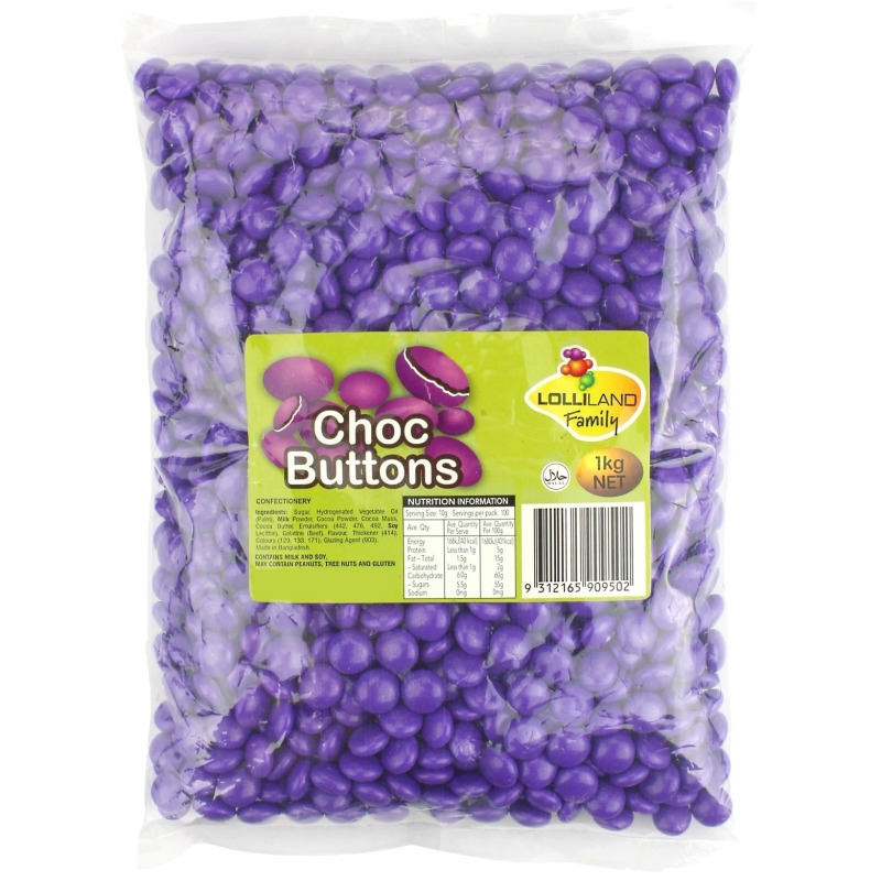 Purple Chocolate Buttons (1kg)