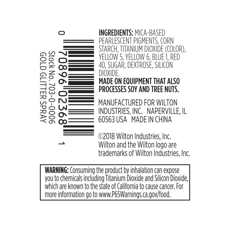 Wilton Metallic Gold Edible Glitter Spray