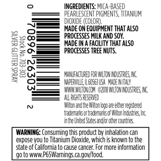 Wilton Metallic Silver Edible Glitter Spray