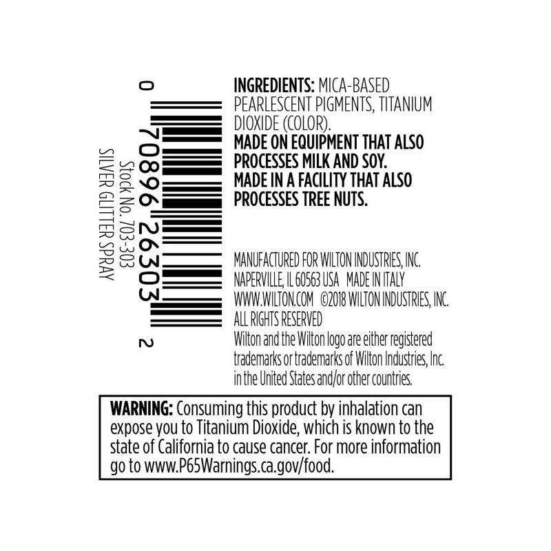 Wilton Metallic Silver Edible Glitter Spray