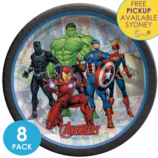 Marvel Avengers Small Paper Plates (Pack of 8) | Avengers Party Supplies