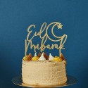 Gold Acrylic Eid Mubarak Cake Topper