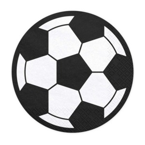 Soccer Shaped Small Paper Napkins (Pack of 20)