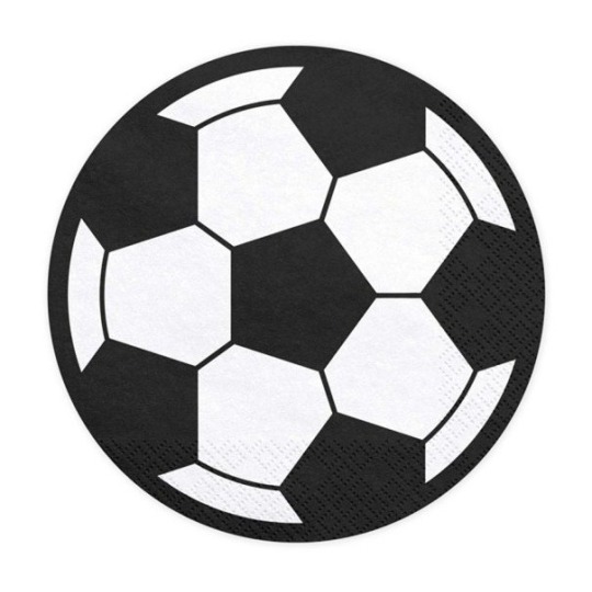 Soccer Shaped Small Paper Napkins (Pack of 20)