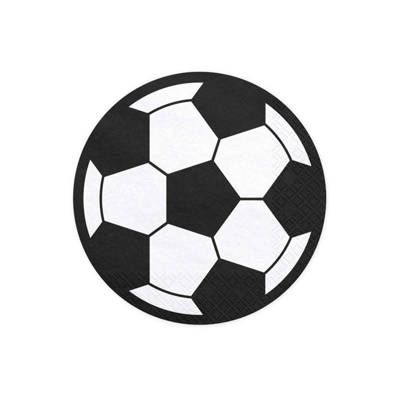 Soccer Shaped Small Paper Napkins (Pack of 20)