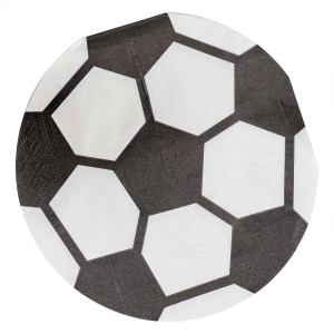 Soccer Shaped Paper Napkins (Pack of 16)