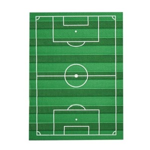 Soccer Pitch Shaped Paper Napkins (Pack of 16) | Soccer Party Supplies