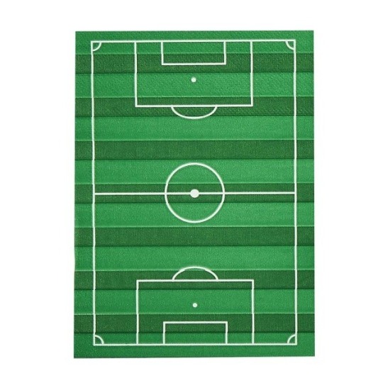 Soccer Pitch Shaped Paper Napkins (Pack of 16) | Soccer Party Supplies