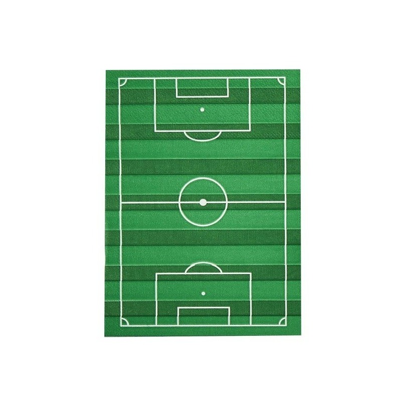 Soccer Pitch Shaped Paper Napkins (Pack of 16) | Soccer Party Supplies
