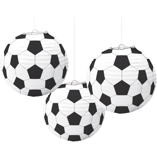 Soccer Ball Paper Lanterns (Pack of 3)