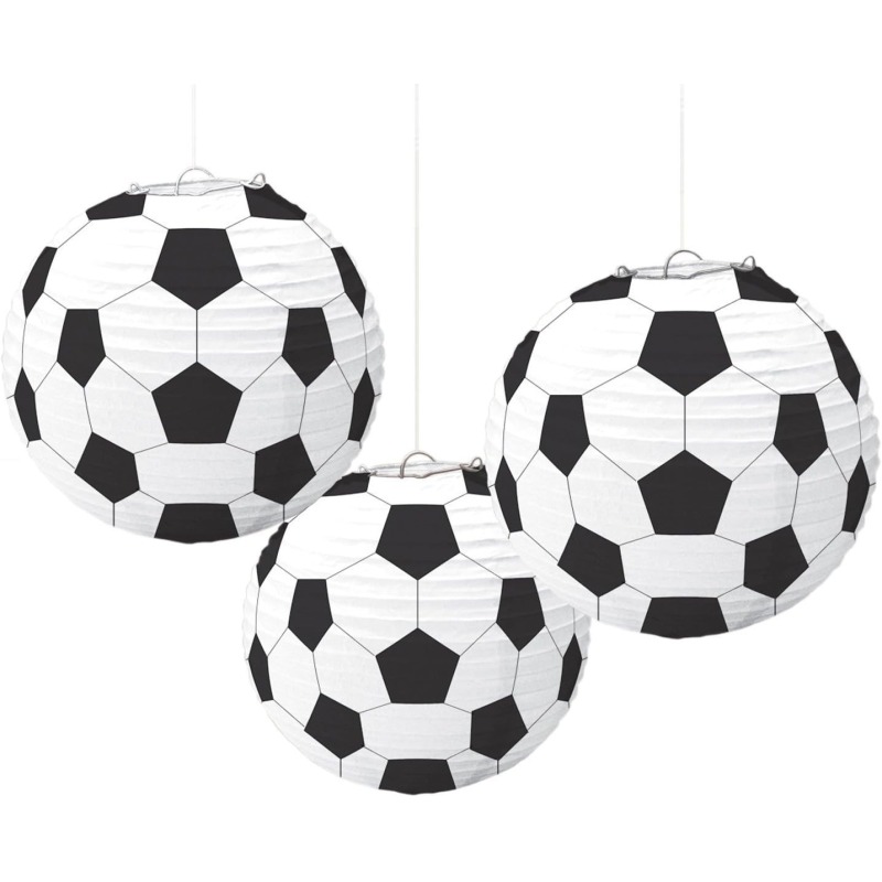 Soccer Ball Paper Lanterns (Pack of 3)