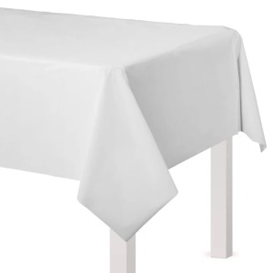 Frosty White Plastic Tablecover