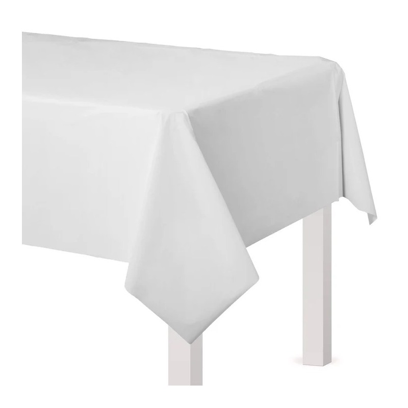 Frosty White Plastic Tablecover