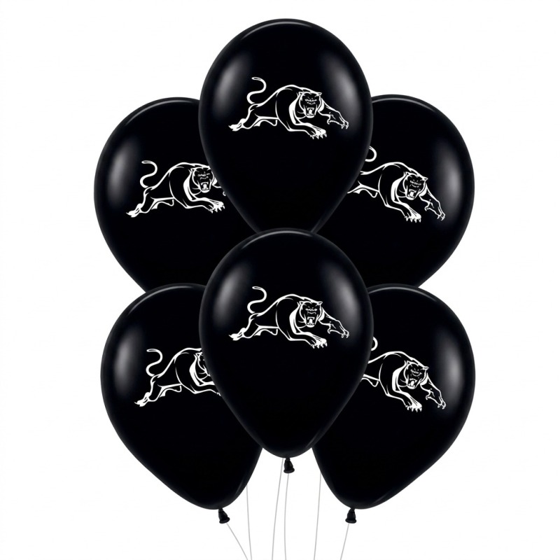 NRL Penrith Panthers Latex Balloons (Pack of 6)