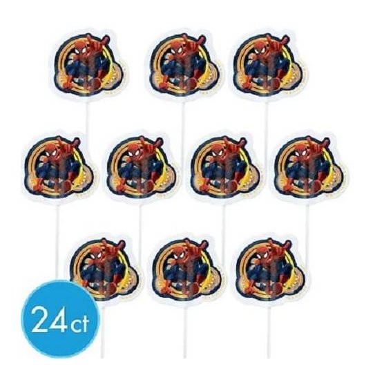 Spiderman Cupcake Picks (Pack of 24) | Spiderman