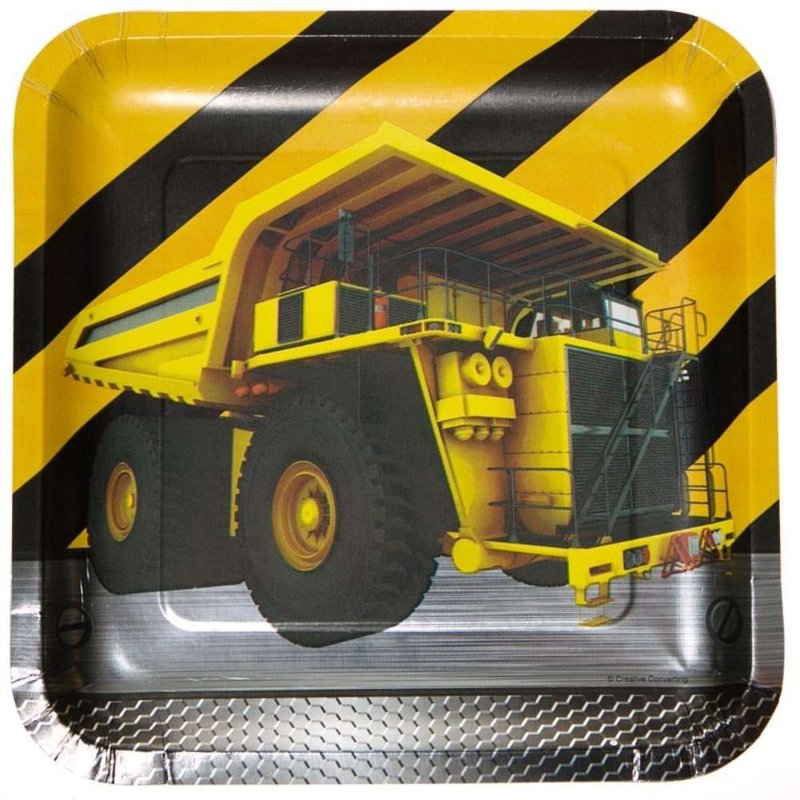 Construction Zone Large Paper Plates (Pack of 8) | Discontinued