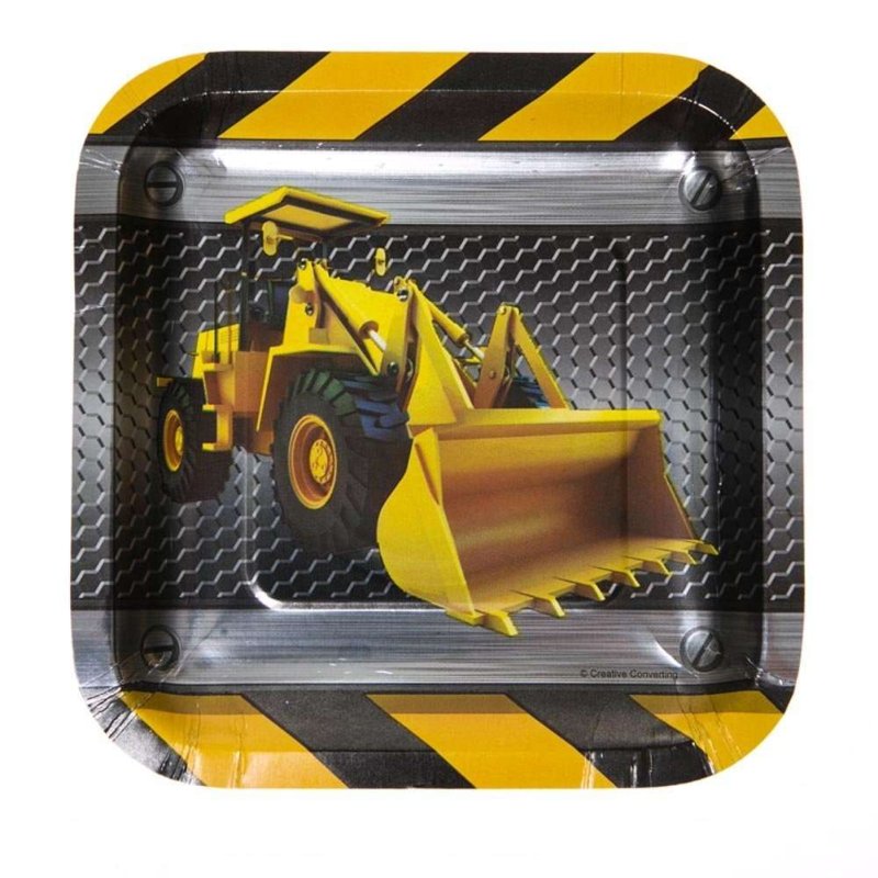 Construction Zone Small Paper Plates (Pack of 8) | Discontinued