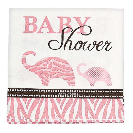 Wild Safari Pink Small Napkins (Pack of 16) | Pink Safari