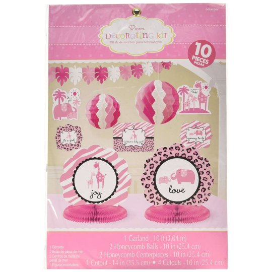 Sweet Safari Girl Room Decorating Kit | Pink Safari