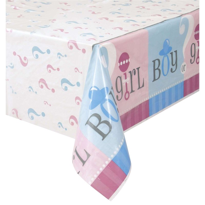 Gender Reveal Baby Shower Plastic Tablecloth | Discontinued