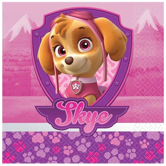 Paw Patrol Girl Small Napkins (Pack of 16) | Paw Patrol Girl