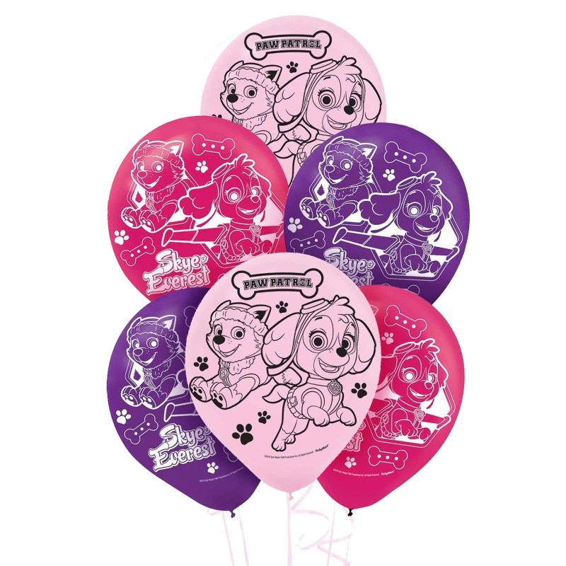 Paw Patrol Girl Balloons (Pack of 6) | Paw Patrol Girl