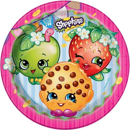Shopkins Large Plates (Pack of 8) | Shopkins