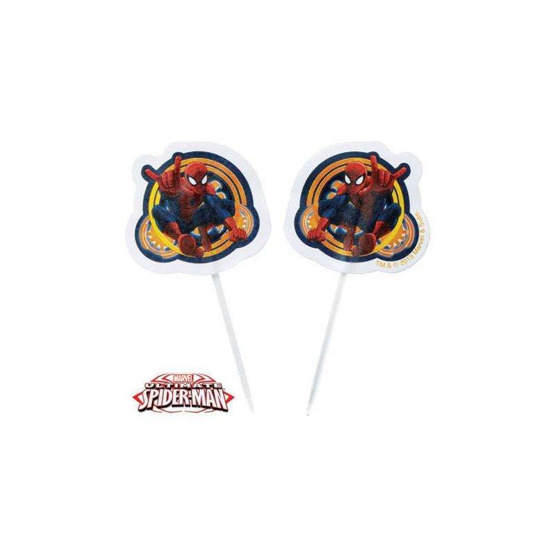 Spiderman Cupcake Picks (Pack of 24) | Spiderman