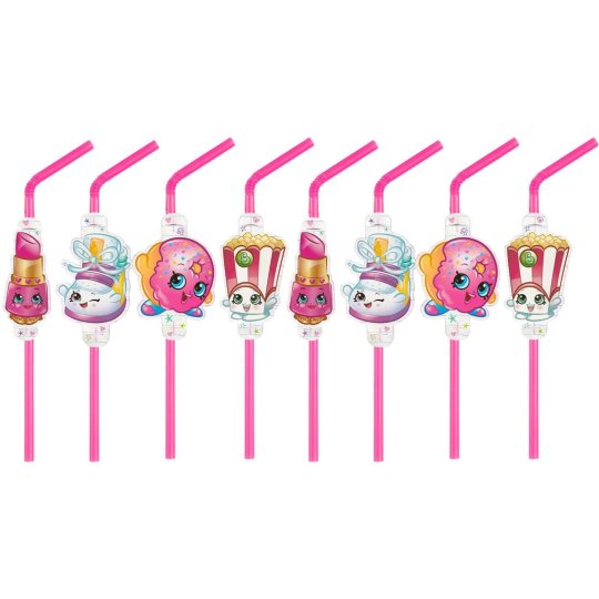 Shopkins Drinking Straws (Pack of 8) | Shopkins