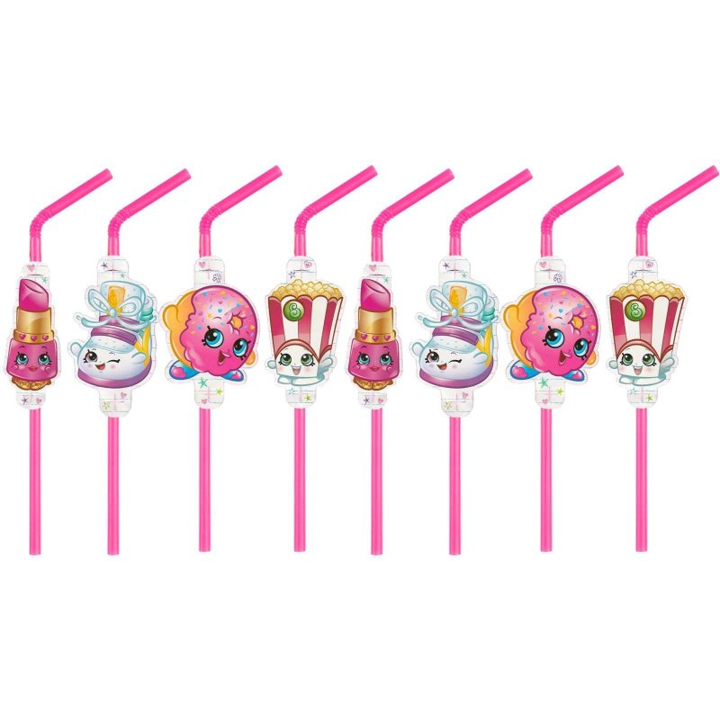 Shopkins Drinking Straws (Pack of 8) | Shopkins
