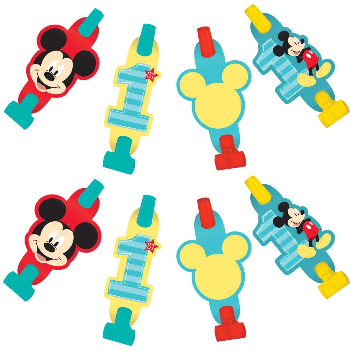 mickey mouse 1st birthday party blowouts pack of 8 who wants 2 party mickey mouse 1st birthday party