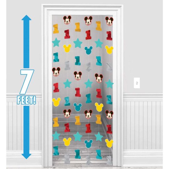 Mickey Mouse 1st Birthday String Decorations (Set of 6) | Mickey Mouse 1st Birthday