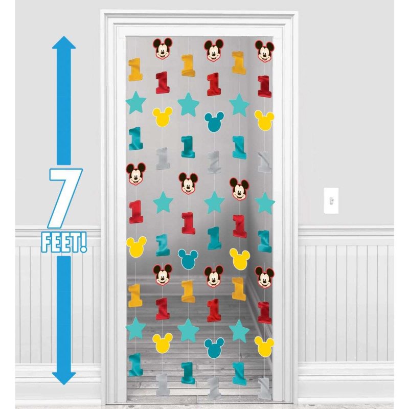 Mickey Mouse 1st Birthday String Decorations (Set of 6) | Mickey Mouse 1st Birthday