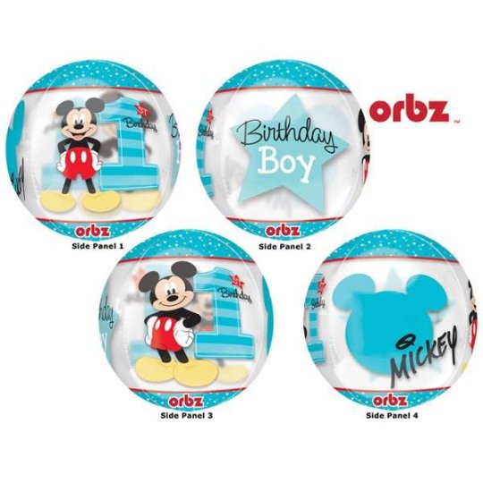 Mickey Mouse 1st Birthday Orbz Balloon | Mickey Mouse 1st Birthday