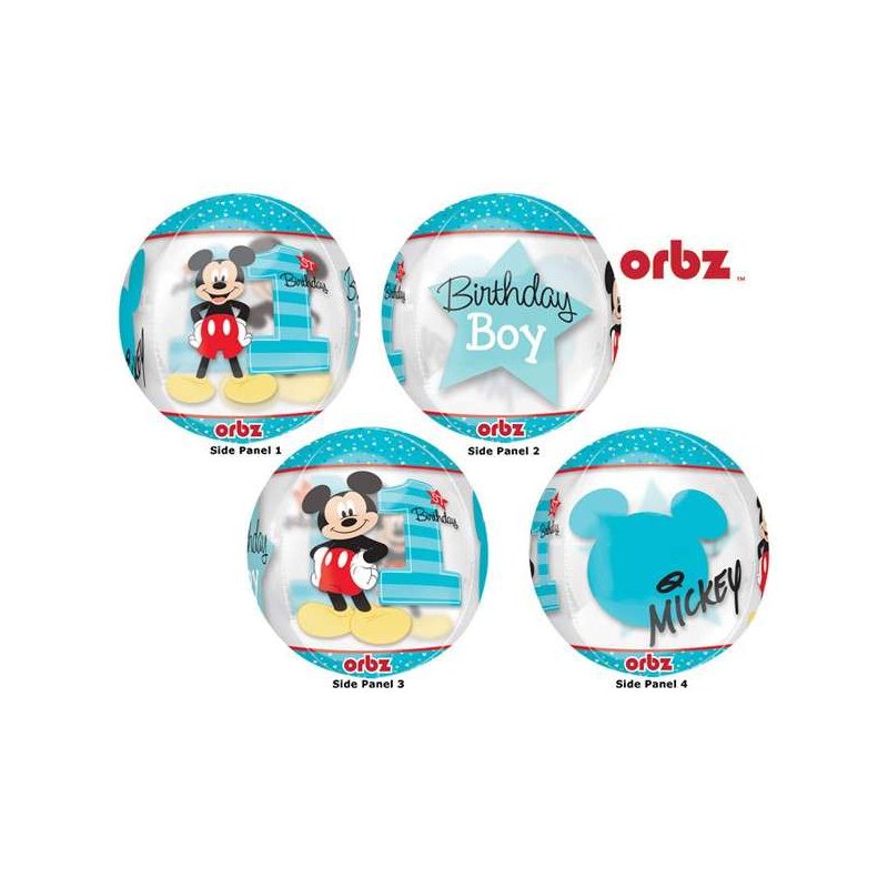 Mickey Mouse 1st Birthday Orbz Balloon | Mickey Mouse 1st Birthday
